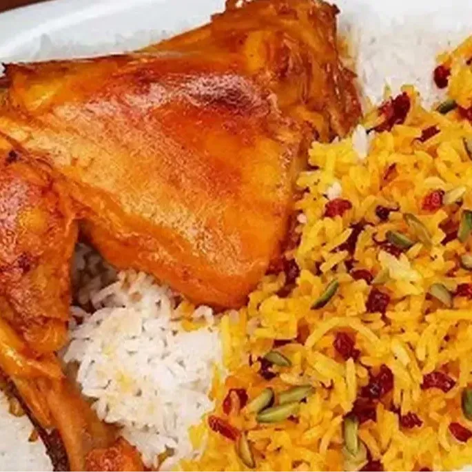 زرشک پلو با مرغ طلایی